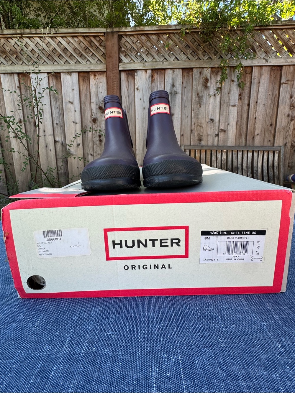 Hunter  Chelsea Rain Boots in Dark Plum